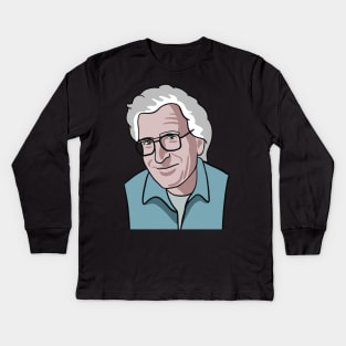 Noam Chomsky Portrait Kids Long Sleeve T-Shirt